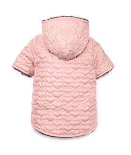 Zack and Zoey Elements Quilted Hearts Dog Jacket - Pink